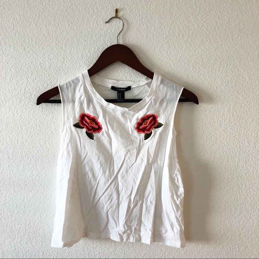 Forever 21 Embroidered Crop Top